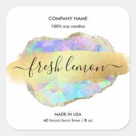 キャンドルラモダンベミニマルル虹色 スクエアシール