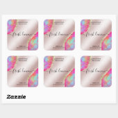 キャンドルラモダンベミニマルル虹色 スクエアシール (シート)