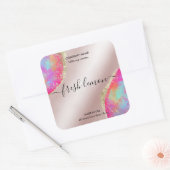 キャンドルラモダンベミニマルル虹色 スクエアシール (封筒)