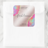 キャンドルラモダンベミニマルル虹色 スクエアシール (バッグ)