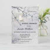 キャンドルランタンスノースウィンターブライダルシャワー 招待状 (スタンド正面)