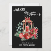 キャンドルランタンポインセチアとリンゴ事業 シーズンカード (正面)