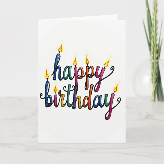 キャンドルレター 誕生日カード カード (正面)