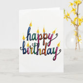 キャンドルレター 誕生日カード カード (黄色い花)