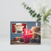 キャンドル付きカスタムYOUR PHOTO シーズンポストカード (スタンド正面)