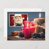 キャンドル付きカスタムYOUR PHOTO シーズンポストカード (正面/裏面)