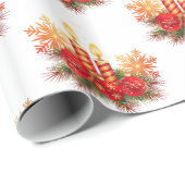 キャンドル付きクリスマスアレンジメント ラッピングペーパー (ロールコーナー)