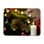 キャンドル付きクリスマスツリー マグネット (横)