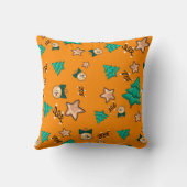 キャンドル付きクリスマスパターン、Tangerinesbackgrou クッション (裏面)