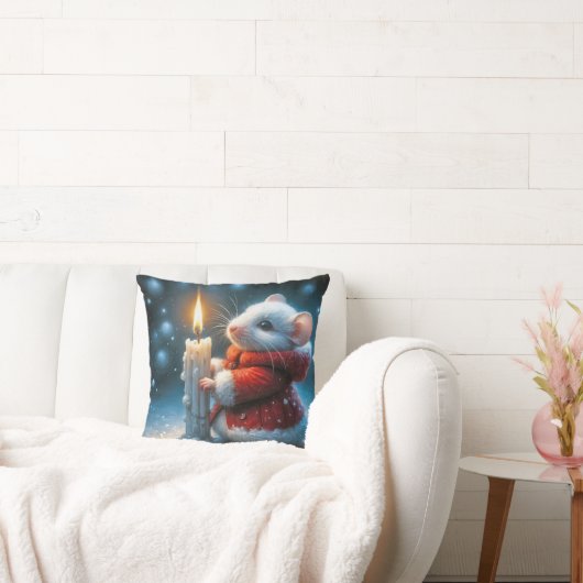 キャンドル付きクリスマスマ白熱［赤熱］光を放つウス クッション (ソファ)