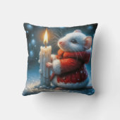 キャンドル付きクリスマスマ白熱［赤熱］光を放つウス クッション (裏面)