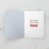 キャンドル付きクリスマスマ白熱［赤熱］光を放つウス シーズンカード (内部)