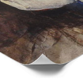 キャンドル付き女性自画像 ポスター (角)