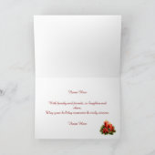 キャンドル伝統的クリスマスカード サンキューカード (内部)