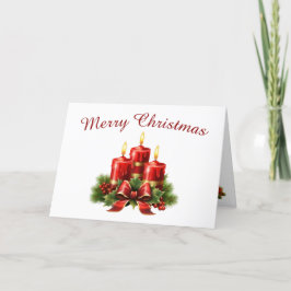 キャンドル伝統的クリスマスカード サンキューカード