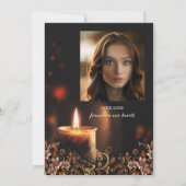 キャンドル写真 法要 追悼式 招待状 (裏面)