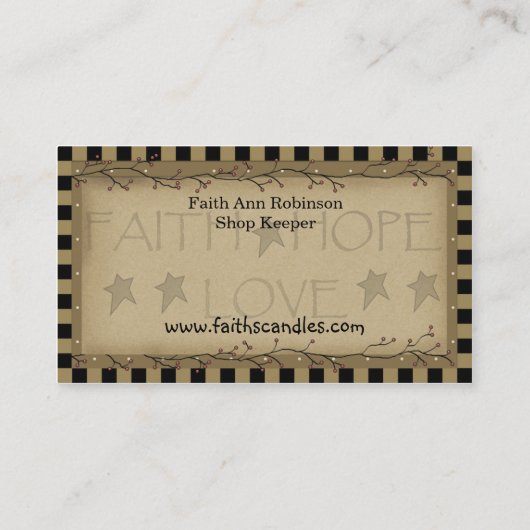 キャンドル初期のとフィック初期のズの名刺 名刺 (裏面)