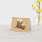 キャンドル初期のノートカード カード (黄色い花)