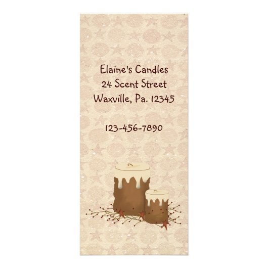 キャンドル初期のラックカードのブックマーク ラックカード (正面)