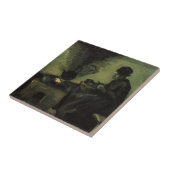 キャンドル前のかわいそうな女 by ヴィンセント・ヴァン・ゴッホ タイル (側面)