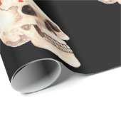 キャンドル及びスカルハロウィーン模様包み紙 ラッピングペーパー (ロールコーナー)