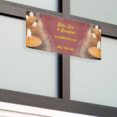 キャンドル名前をカスタムするバナー看板 横断幕 (ビルの外側)