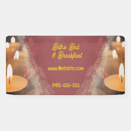 キャンドル名前をカスタムするバナー看板 横断幕 (横)