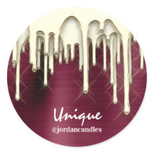 キャンドル小さなバスビジネス名金ゴールドドリップブルゴーニュ