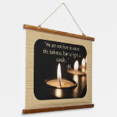 キャンドル感動的にJFK引用文を点灯 吊り下げ型タペストリー (傾斜あり)