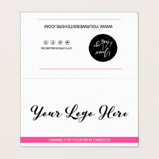 キャンドル気にお客感謝してい様の折り畳み名刺 名刺