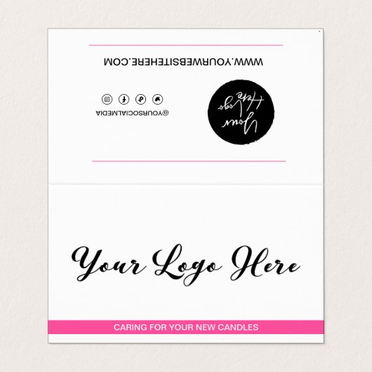 キャンドル気にお客感謝してい様の折り畳み名刺 名刺 (外部フラット)