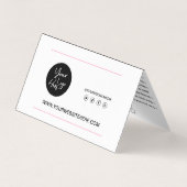 キャンドル気にお客感謝してい様の折り畳み名刺 名刺 (裏面)