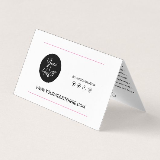 キャンドル気にお客感謝してい様の折り畳み名刺 名刺 (裏面)