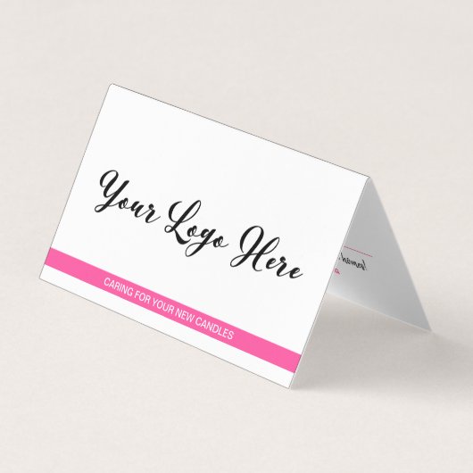 キャンドル気にお客感謝してい様の折り畳み名刺 名刺 (正面)