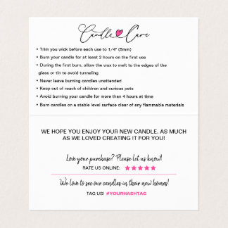 キャンドル気にお客感謝してい様の折り畳み名刺 名刺