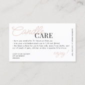 キャンドル気にの取扱安全ご注文 名刺 (裏面)