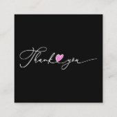 キャンドル気にの指示と顧客に感謝 スクエア名刺 (裏面)