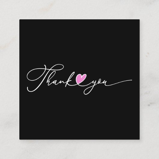 キャンドル気にの指示と顧客に感謝 スクエア名刺 (裏面)