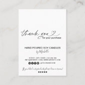 キャンドル気にの指示ロゴのミニマリストを追加 名刺 (裏面)