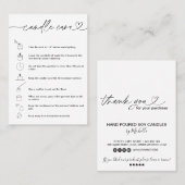 キャンドル気にの指示ロゴのミニマリストを追加 名刺 (正面/裏面)