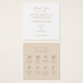 キャンドル気にカードサンキューカード指示カード (正面&裏面)