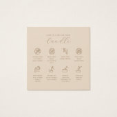 キャンドル気にカードサンキューカード指示カード (裏面)