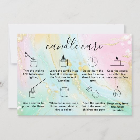 キャンドル気にサンキューカード追加ロゴユニコーン サンキューカード (正面)