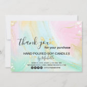 キャンドル気にサンキューカード追加ロゴユニコーン サンキューカード (裏面)