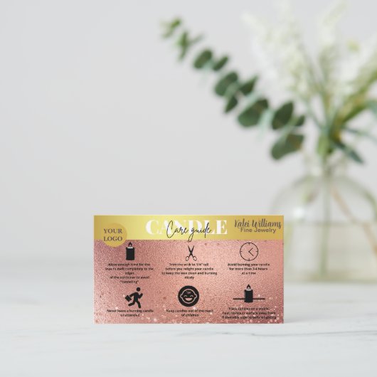 キャンドル気に名刺 名刺 (スタンド正面)