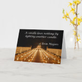 キャンドル照明カード カード (黄色い花)