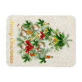 キャンドル磁石付きクリスマスツリー マグネット (横)