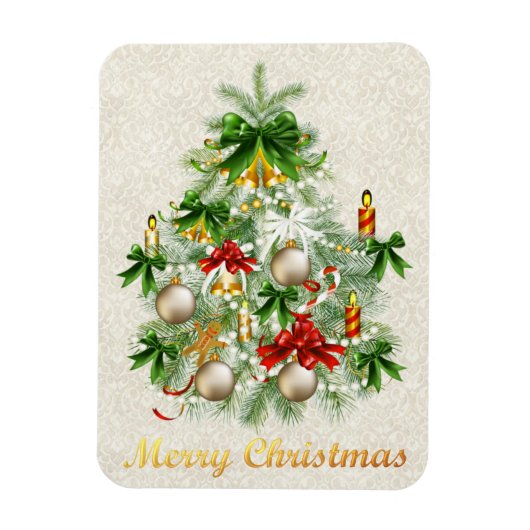 キャンドル磁石付きクリスマスツリー マグネット (縦)