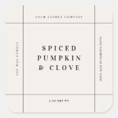 キャンドル製品ラベルステッカー 手作りビジネス タグ (正面)