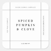 キャンドル製品ラベルステッカー 手作りビジネス タグ (正面)